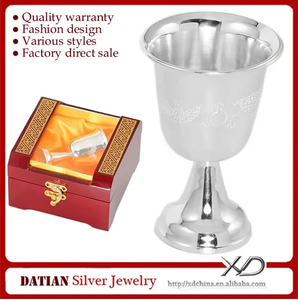 

XD XS018-1 Chinese 990 Pure Silver Kiddush Cup Wholesale Silver Cup