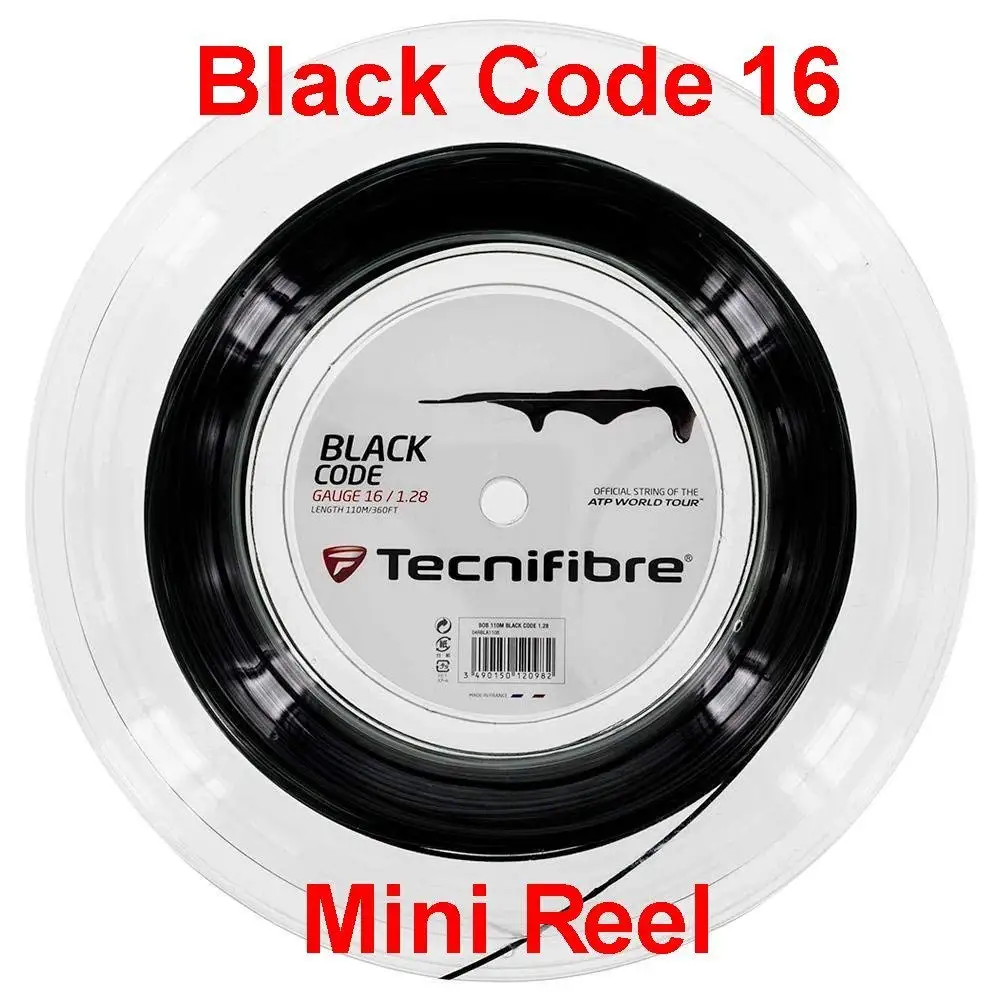 Tennis String 200m Reel Tecnifibre Black Code 17G 1.25mm