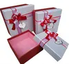 Custom Size Full Printing Ribbon Decorated Boxes,Rectangle Hat Boxes For Holiday Gift Packing