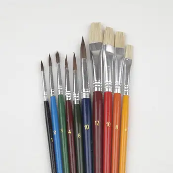 Student Drawing Kids Craft Paint Plastic Handle Horse Hair Artist