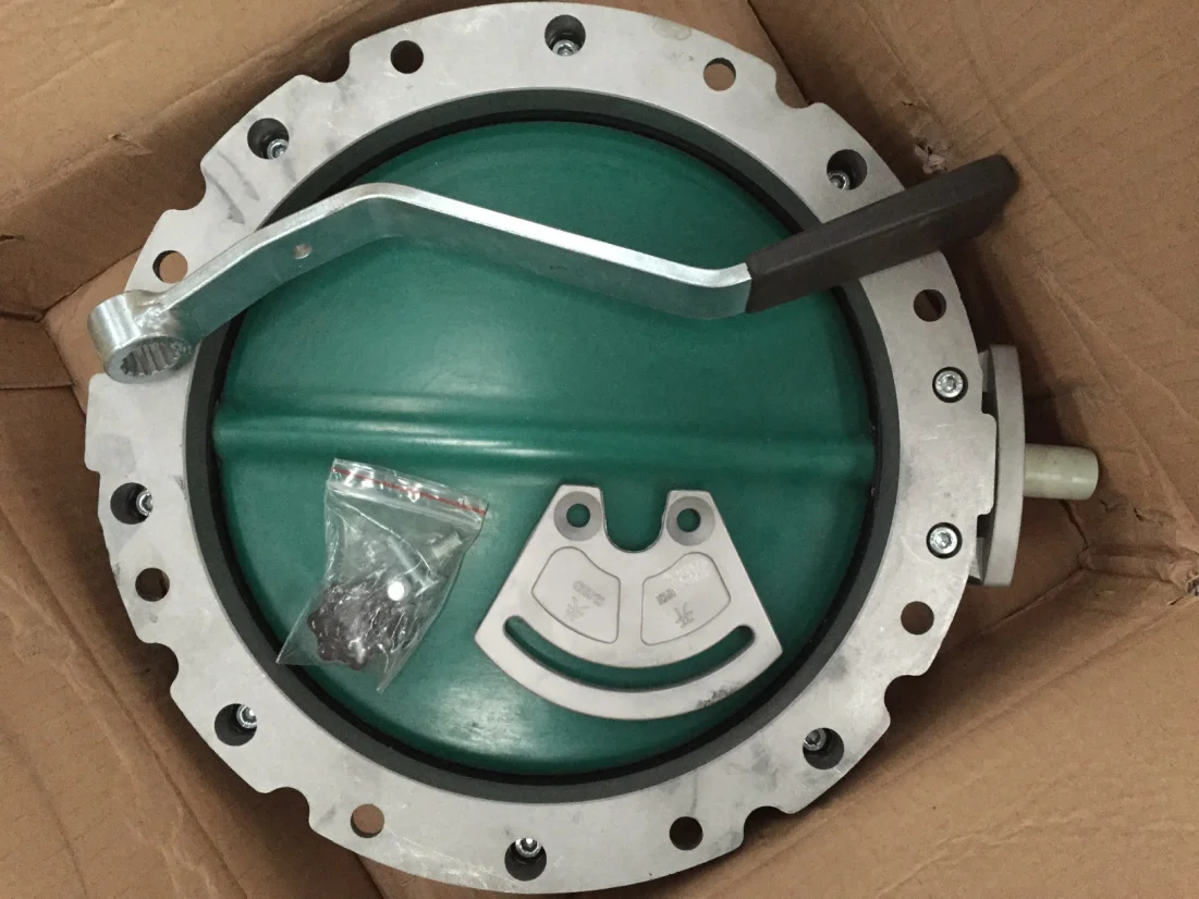100-400 mm double flange pneumatic butterfly valve