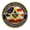 Soft Enamel Casting Custom Metal Masonic Challenge Coins with Sticker