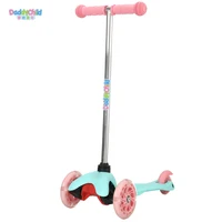 

New style cheap 3 wheel kick flashing PU wheel kids mini scooter for children price