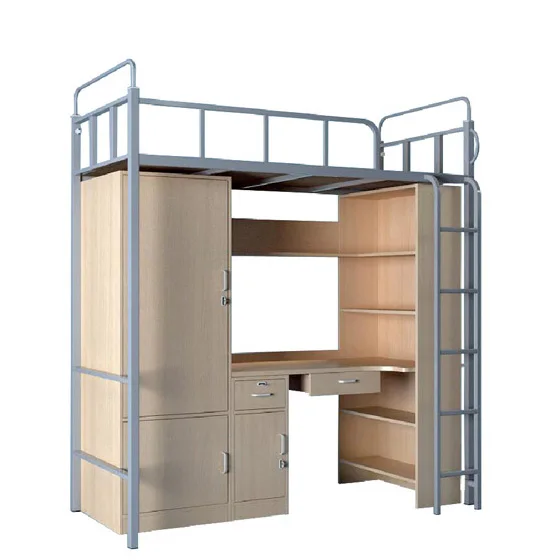 Arched School Student Apartment Dormitory Steel Single Loft Bed