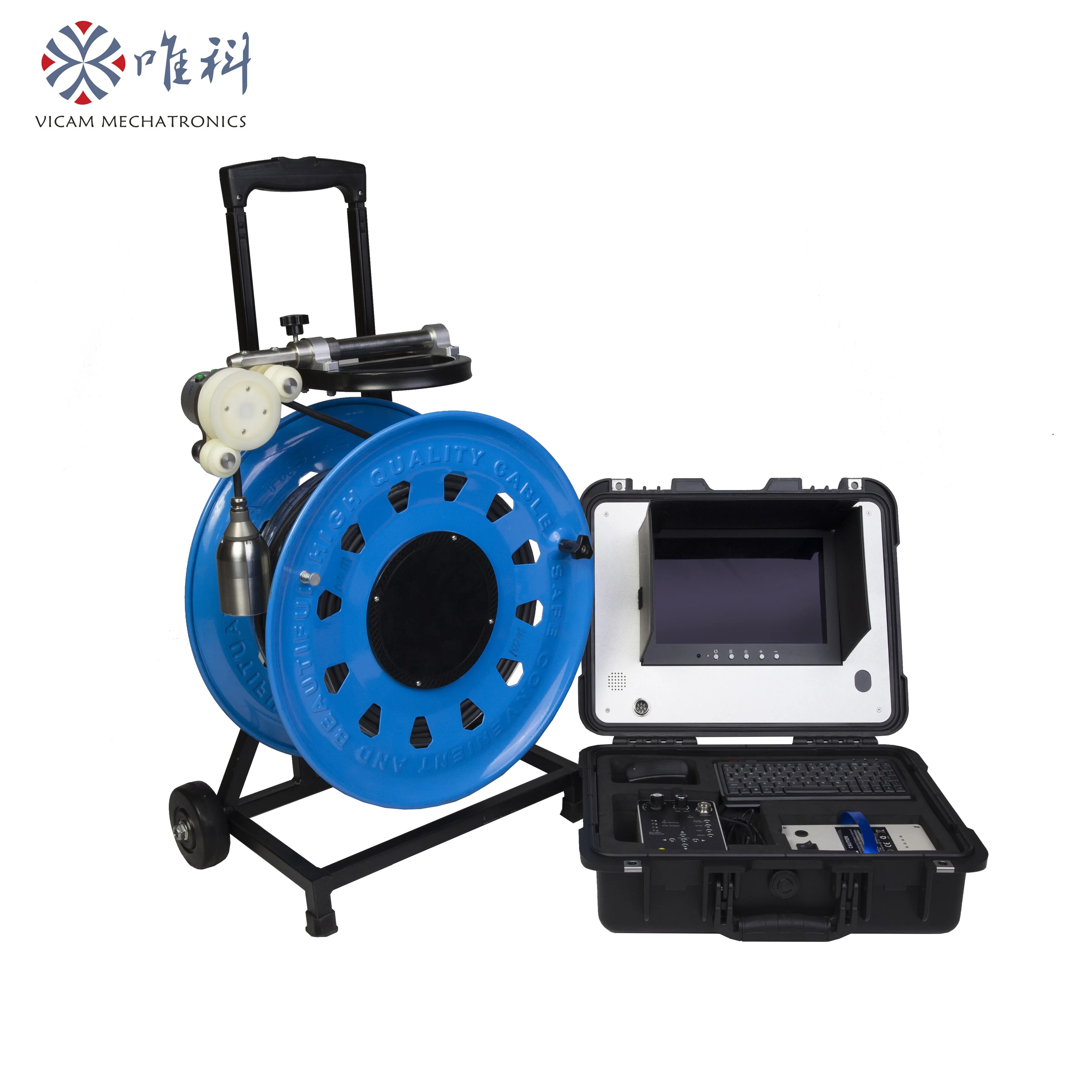 

100m waterproof underwater well inspection camera with 720P Video and 10inch lcd screen V10-100