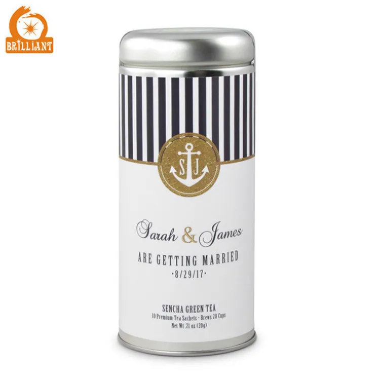 
Teavana Round Tea Tin Box with Customized Printing 