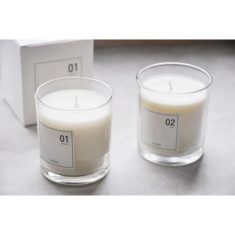 

Wholesale frosted glass cup candle jar with lid glass candle vessels