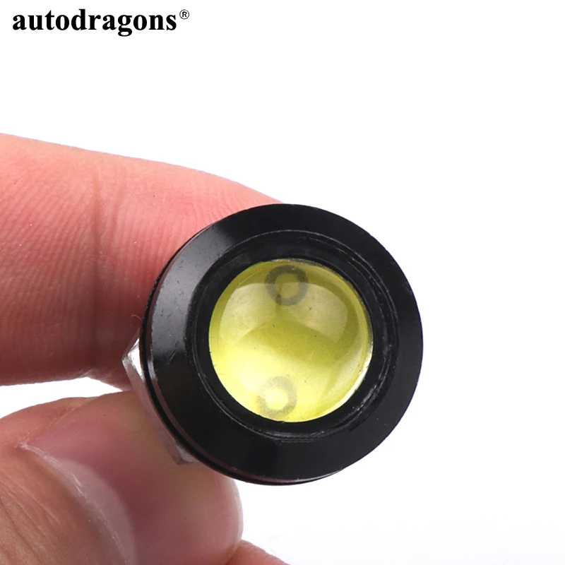 AutoDragons 23mm  Daytime Running Lights 12v Automobile Car Led Lens Fog Light Eye Refit Fog Lamp Hawk Eagle Eye