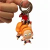 Custom made realistic rubber keychain animal naruto full 3d pvc figurine character keyring
