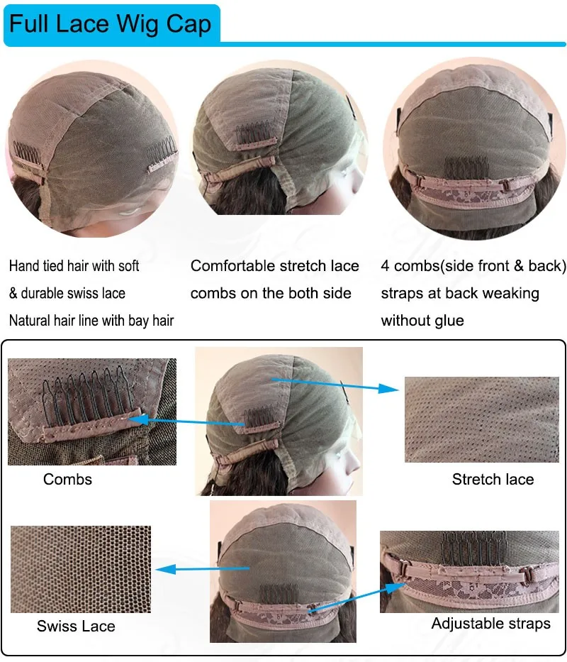 Virgin human hair full lace wig top silk based lace wigs natural color in stock