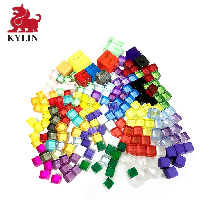 8mm or 1/3 inch 96 Assorted Acrylic Cubes