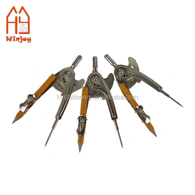 Cheap Metal Math Compass With Pencil,School Student Drafing Drawing Compass Divider Buy Pencil