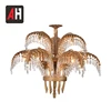 Energy saving wholesale clear water drops round crystal ceiling lighting