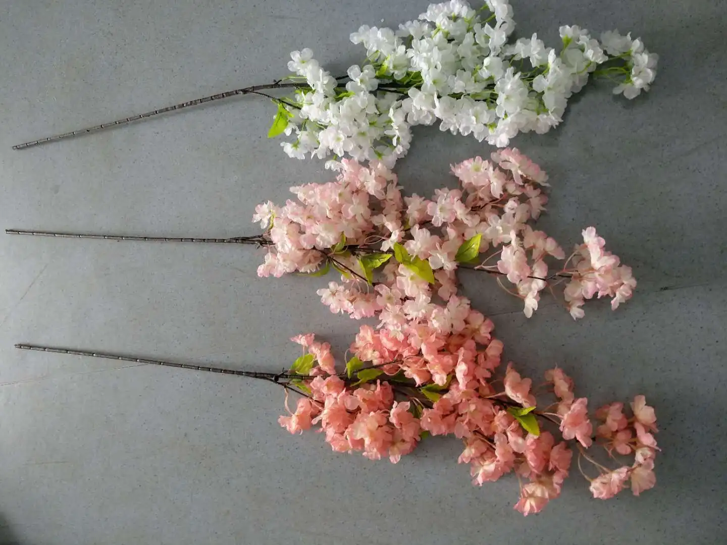 High Quality Silk White Artificial Cherry Blossom Branches For Sale