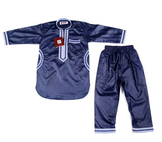 wholes sales muslim boy clothing with pant kids abaya