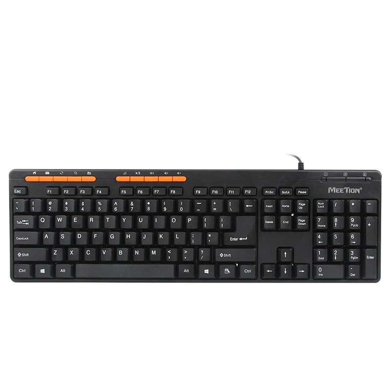 

Simple design Cost-effective Multimedia USB Corded Computer Keyboard with quiet and precise keystroke