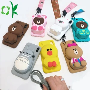 Cute Shell 3D Silicone iPhone Case Rope