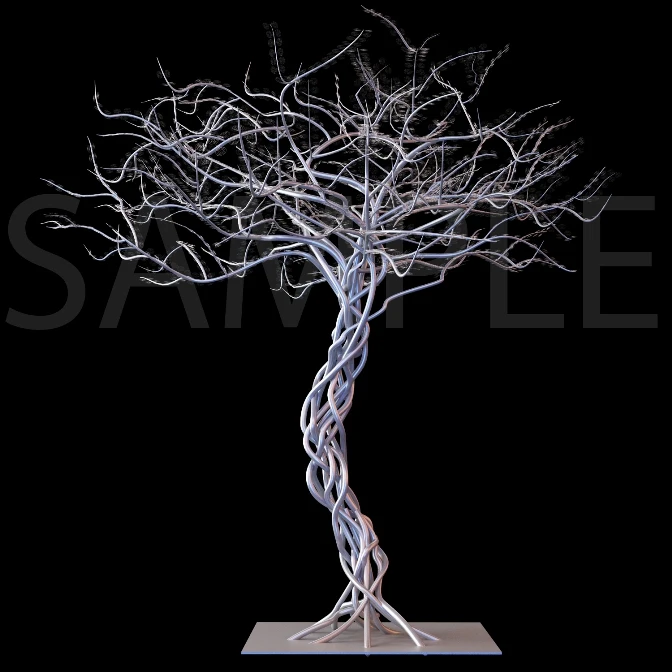 Customized Outdoor Life Size Metal Tree Sculpture For Garden Display