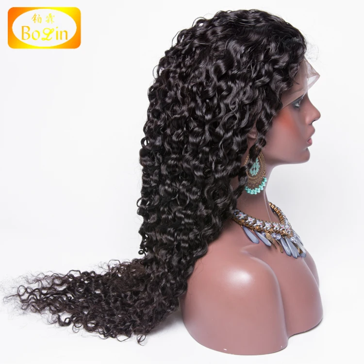 
Best lace wig vendors deep curly Malaysian Brazilian Indian Peruvian human hair full lace wig 