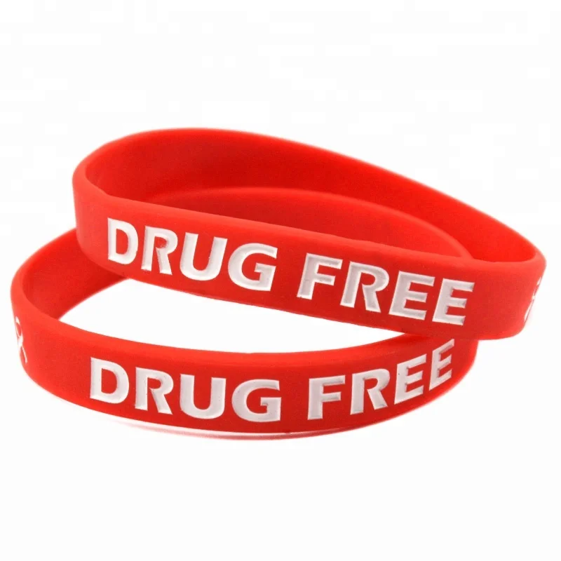 

50pcs Drug Free Silicone Wristband for Advertising Gift