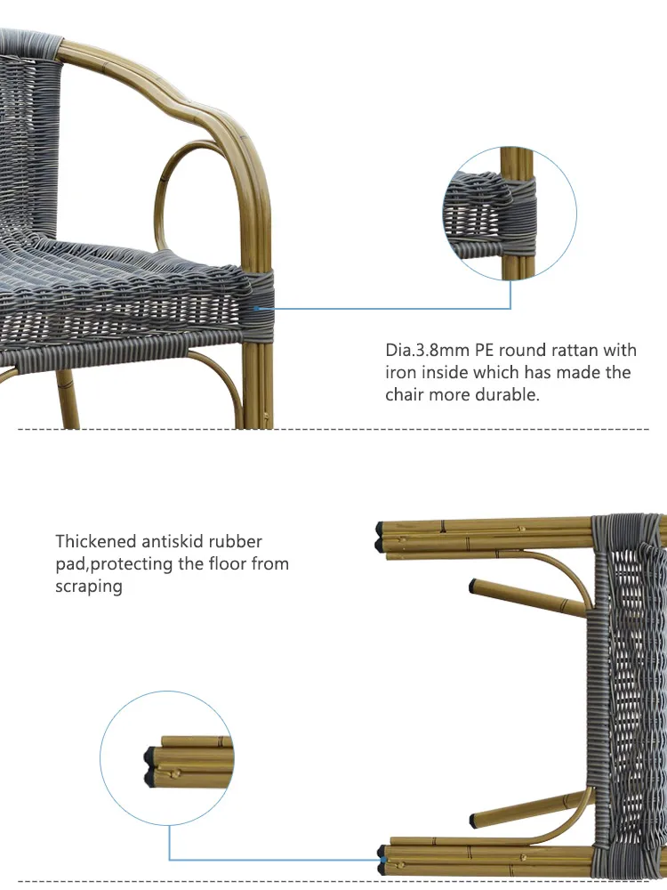 Outdoor Round Aluminium Metal Plastic Rattan Wicker Garden Chair Buy
