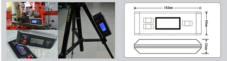 360 Degree Waterproof Digital Angle Finder Gauge Protractor Meter