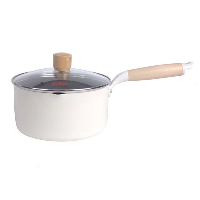 

Japanese aluminum alloy white non-stick marble coating multi-purpose cooking pot milk sauce pan