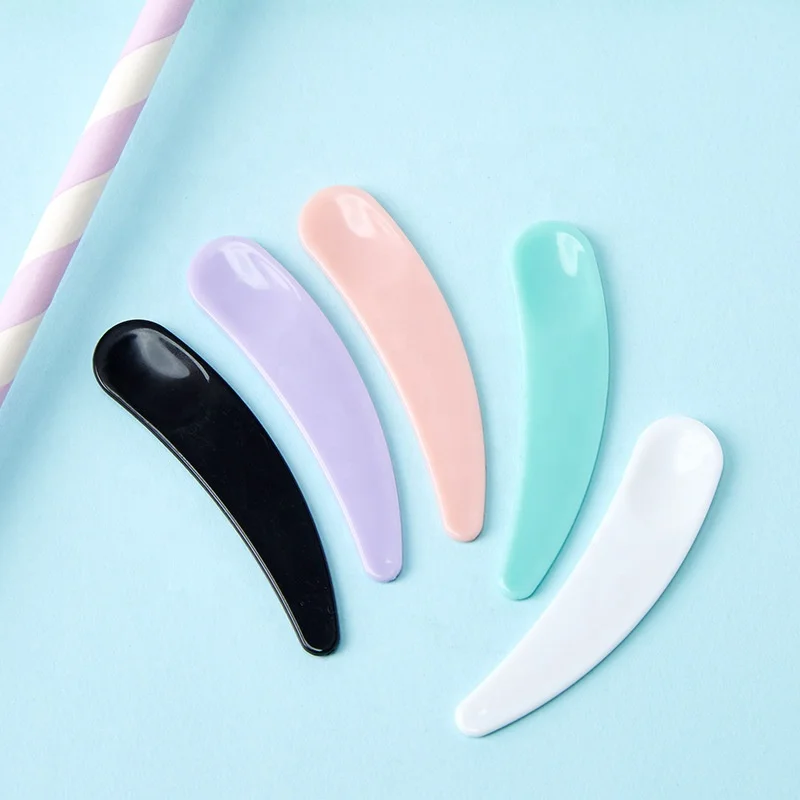 

Colorful cosmetic plastic facial spatula, Black, pink, purple, green, white