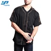 Top Quality Custom Made Youth Design Black Pullover Baseball Jersey