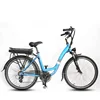 26" Ladies Low Price Best 250Watt Lithium Battery Cycle Long Range Fast Two Wheeler Brushless Motor Electric City Bike