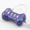 Cute bone code padlock /Mini luggage lock Favorites Compare Mini 3 Digit Combination Luggage Bag Suitcase Security Code Lock