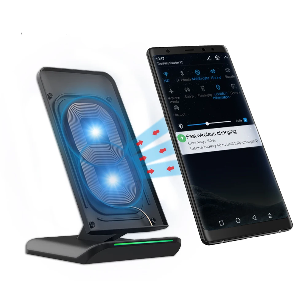 

Free Shipping RAXFLY High Quality QI Wireless Charging Mobile Phone Charger 10W Fast Wireless Charger