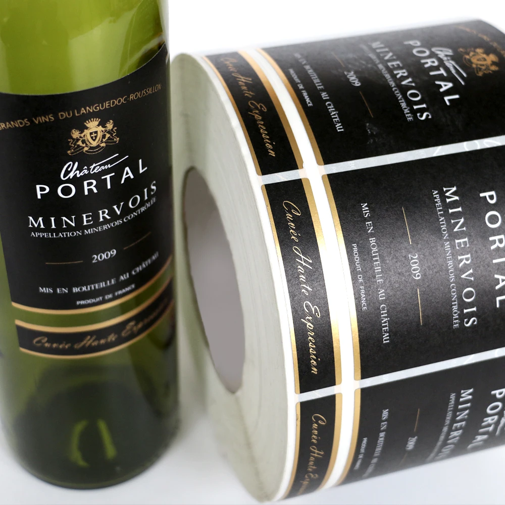 Custom Printed Adhesive Red Wine Bottle Label Buy Roll Sticker Custom