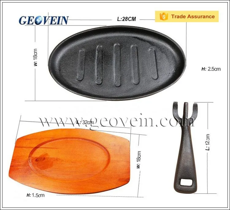 Classic Cast Iron Restaurant Beef Steak Dinner Plate Buy Dinner