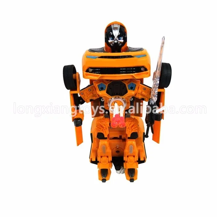 High quality 2.4G 6 channel remote control transformable robot toy