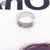 Purple stone Silver plated simple dainty crystal ring Crystals rings For Women