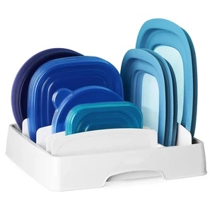 Image of White Color Medium StoraLid Food Container Lid Organizer