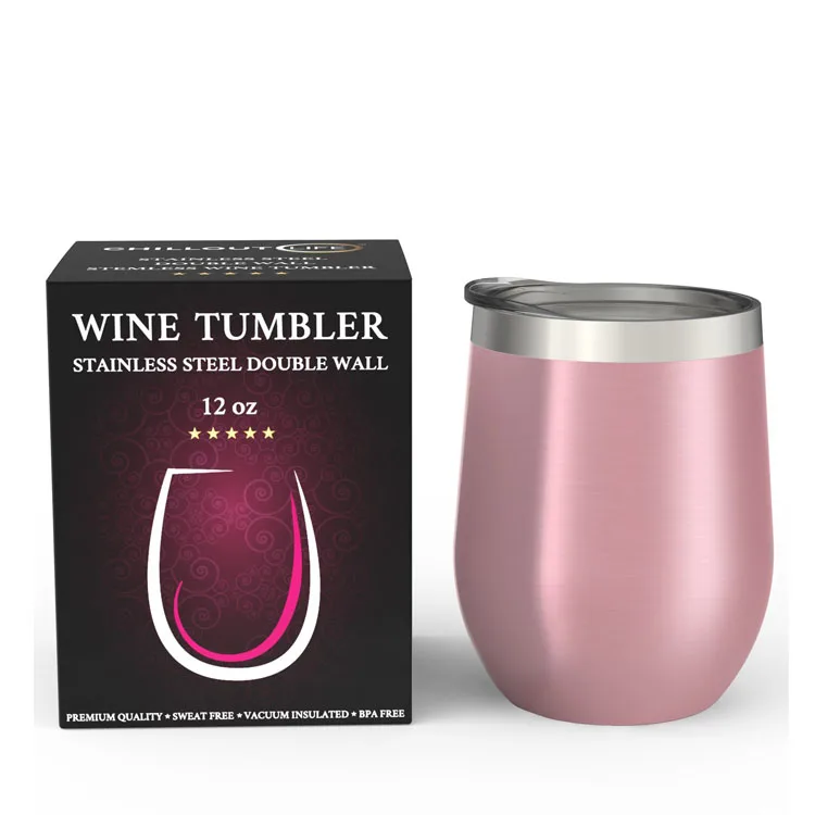 

HASAYAKL Amazon Hot Sale 12OZ,16oz Metal Stainless Steel Wine Glasses Tumbler For Red Wine Yongkang Manufacturing