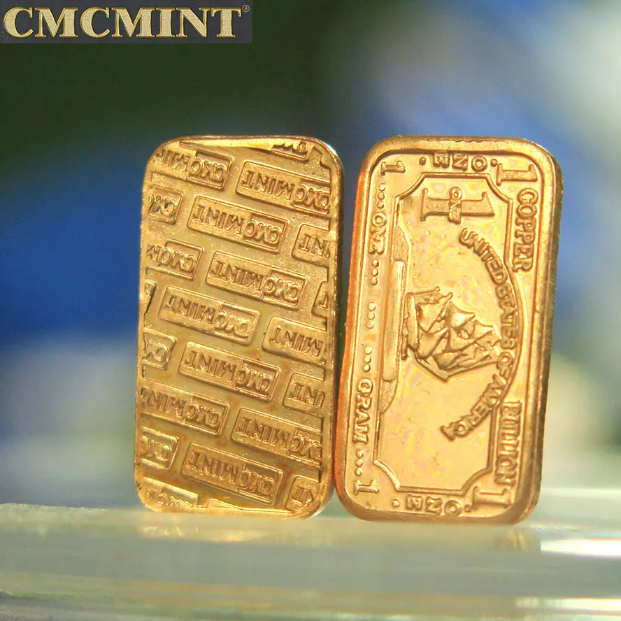 Wholesale Copper Bullion 1 Gram 999 Fine Copper Iron Ship Bar Nautical