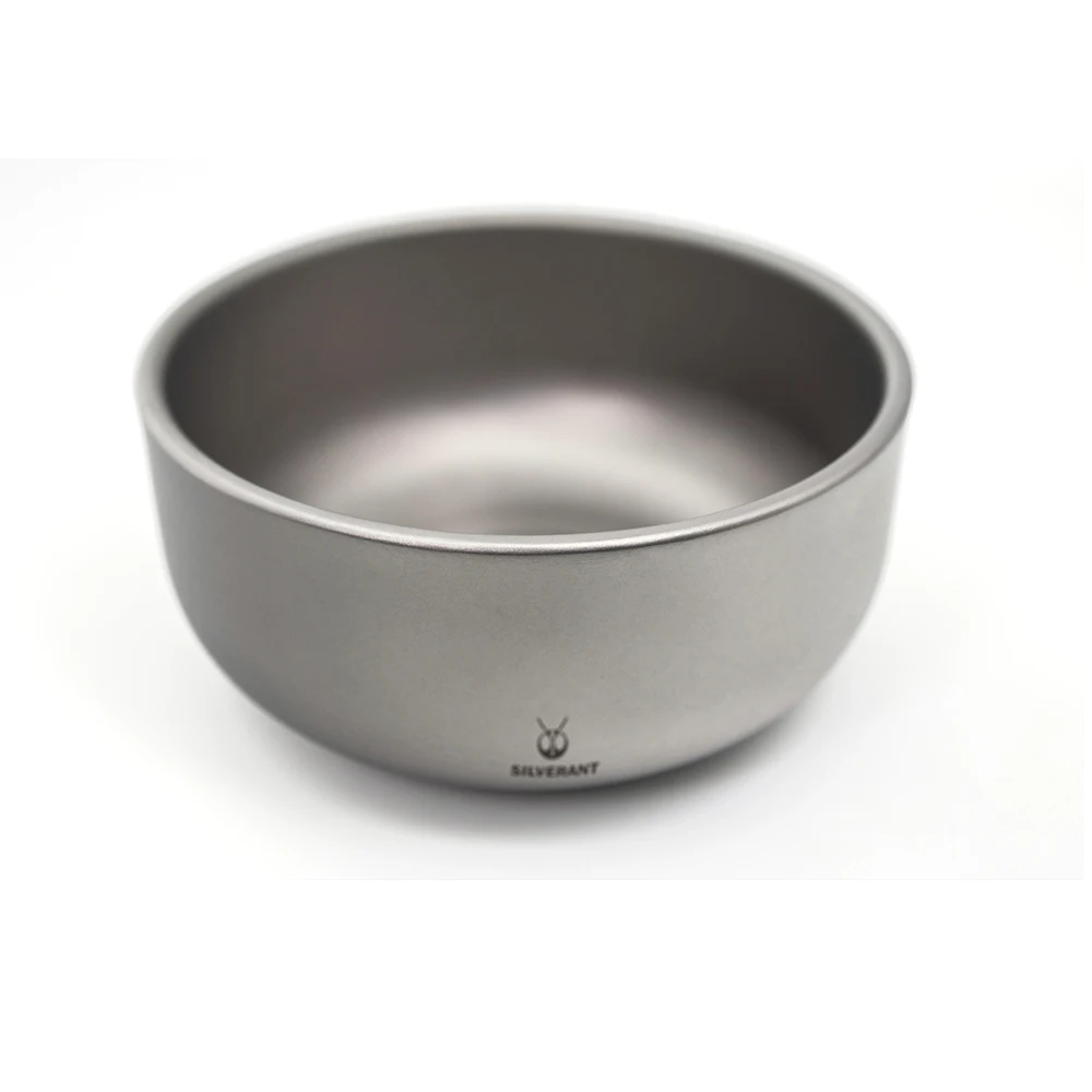 Titanium Food Grade 350ml Bowl With Outdoor Camping Hiking Tableware