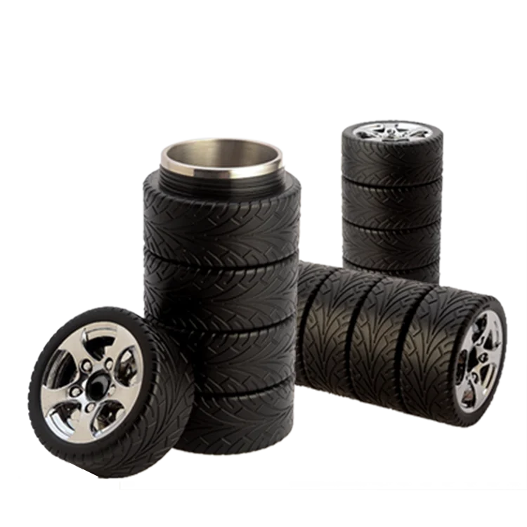 

Hot Selling High Quality Creative Travel mug Stainless Steel Tire Mug