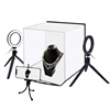 PULUZ 30cm Photo Softbox Portable Folding Studio Shooting Tent Box + 4.6 inch Ring LED Light Kits with 6 Colors Backdrops