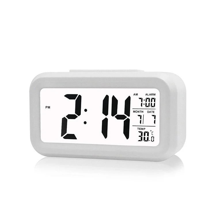 

Battery Digital Student alarm Clock Large LCD Display Snooze Kids Clock Light Sensor Nightlight Office Table Clock