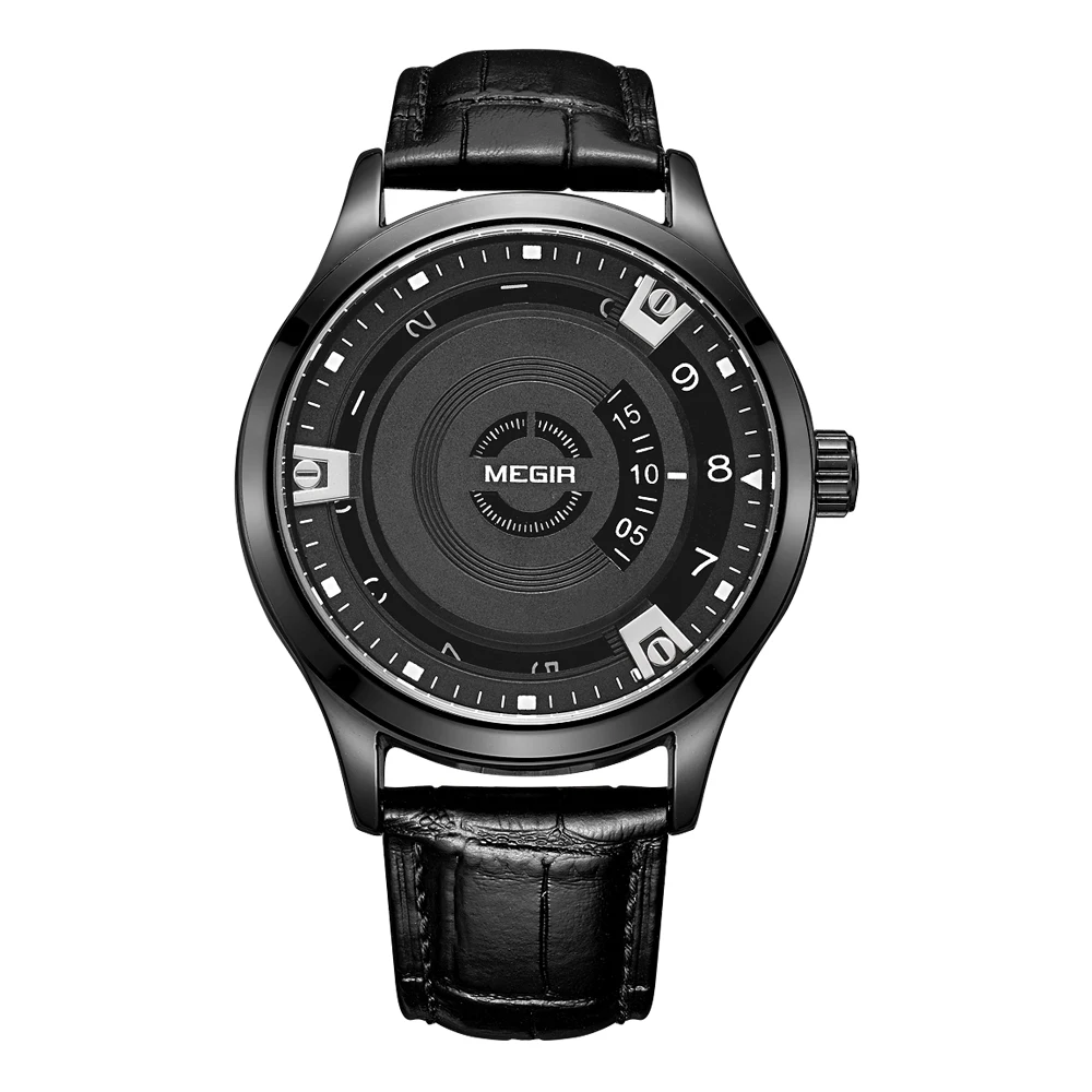 

Megir Fashion Quartz Leather Watch Men OEM ODM Wrist Watch