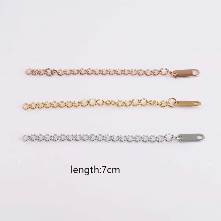 7cm Tail Chain With Tag Diy Jewelry Accessories Stainless Steel ...
