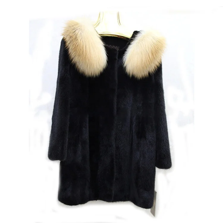 Wholesale Imported Mink Fur Korean Style Mink Fur Winter Coat And Jacket For Women
