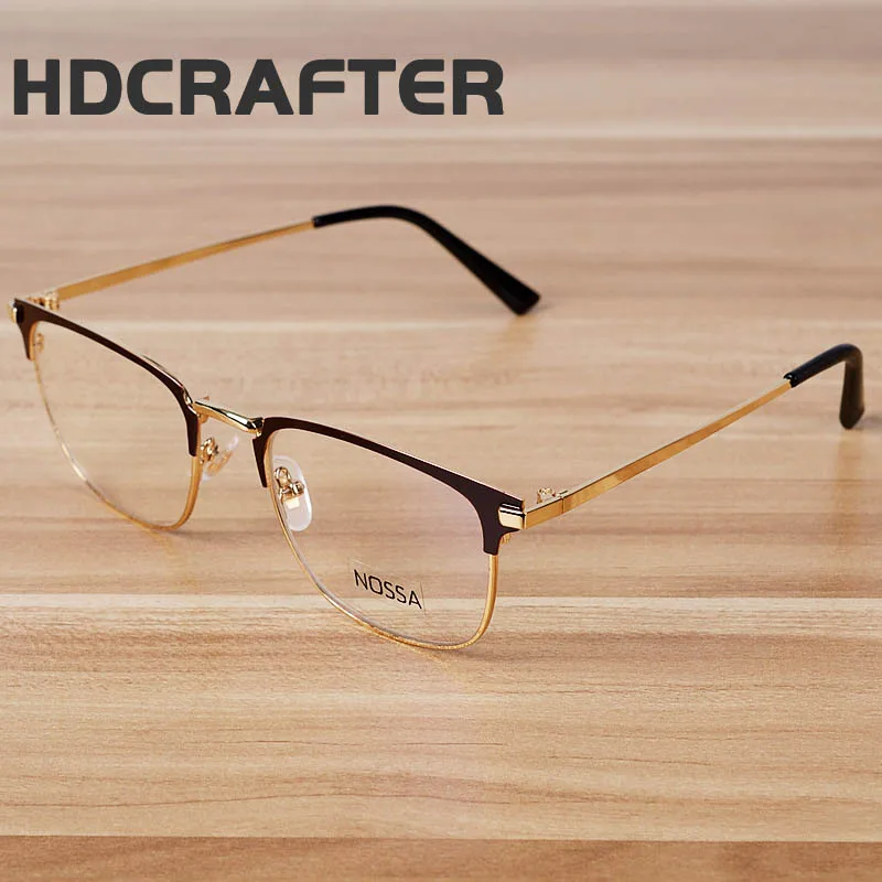 HDCRAFTER Retro Glasses Frames for Women Men Eyewear Transparent Brand Designer Computer Eyeglasses