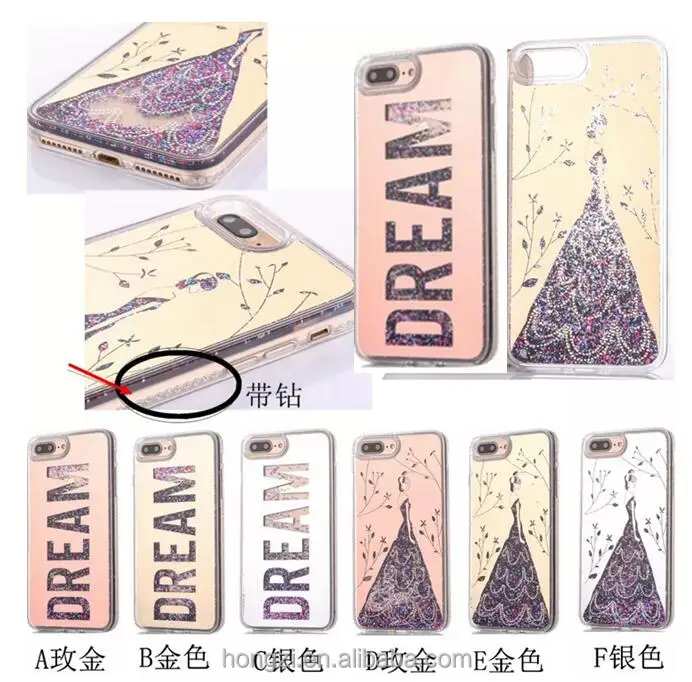 

Soft side quicksand PC hard shells phone case cover for iphone 6 7 7plus
