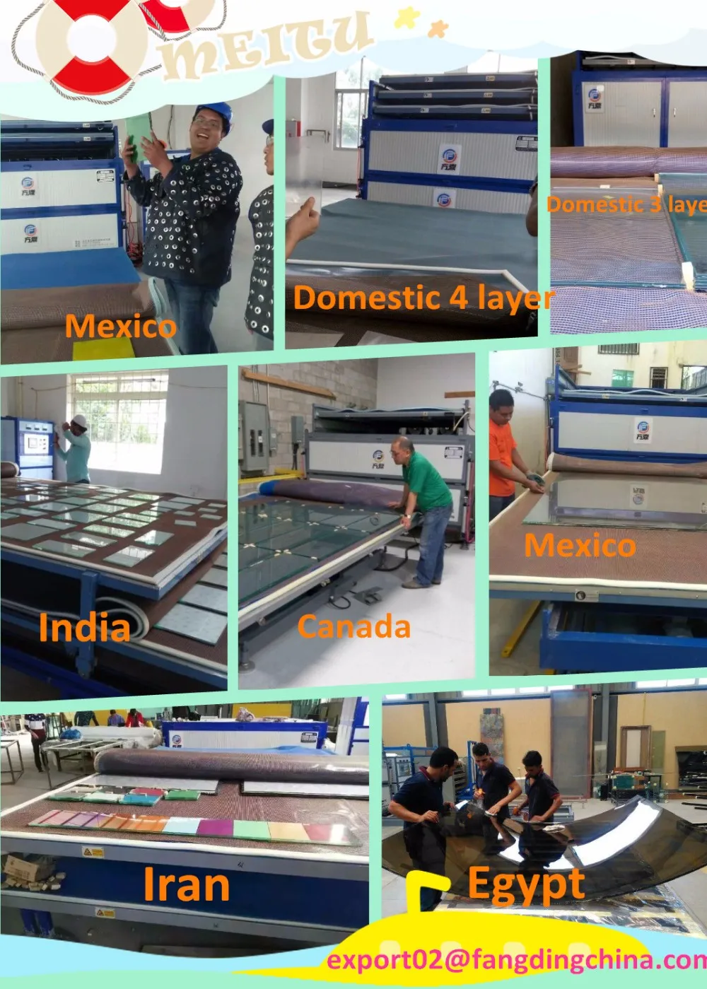 Fangding Eva Glass Laminating Machine For Architectural Laminated Glass