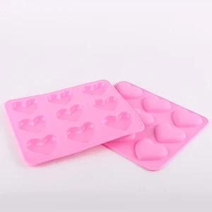 9-Cavity Silicone Heart Shaped Chocolate Mold